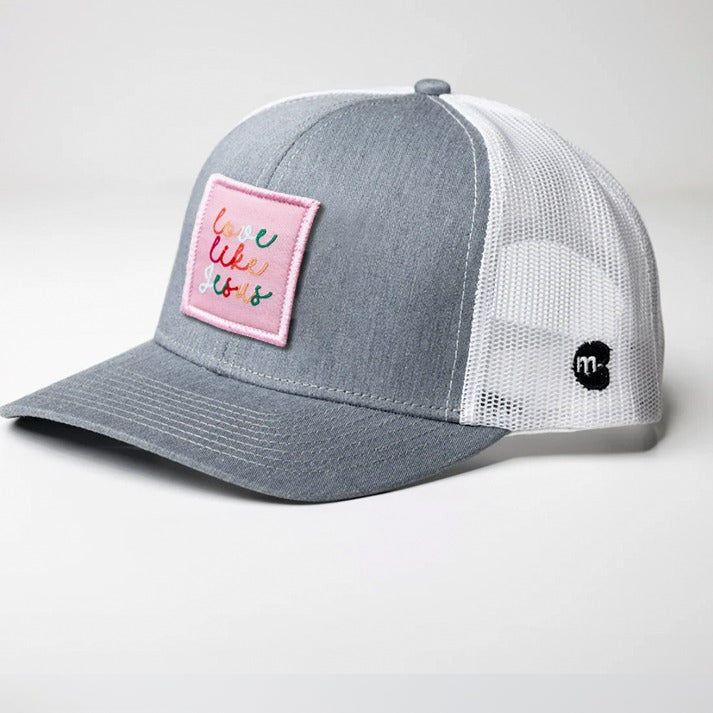 Love Like Jesus Trucker Cap | Gray-White Snapback